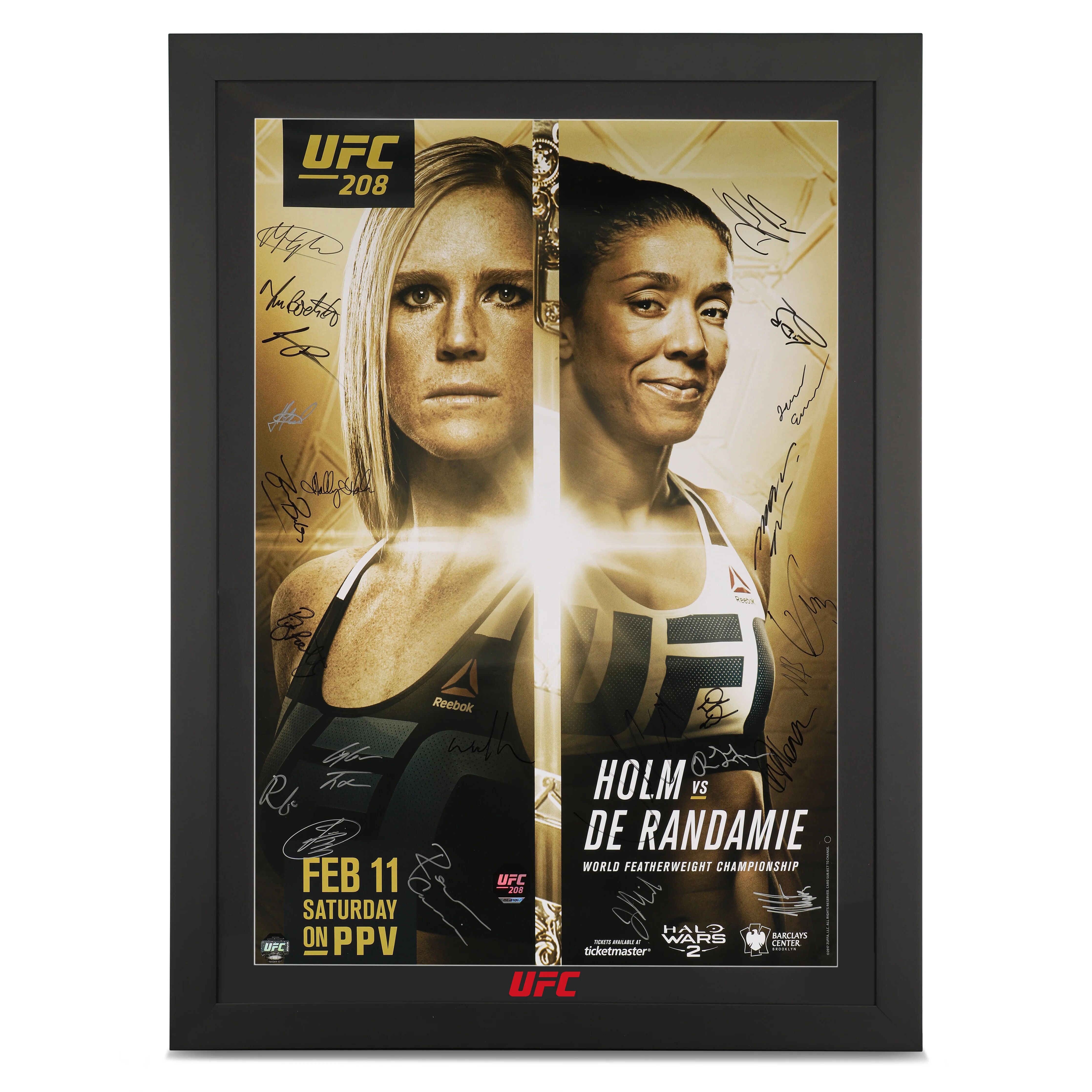 UFC Collectibles UFC 208: Holm vs de Randamie Autographed Poster
