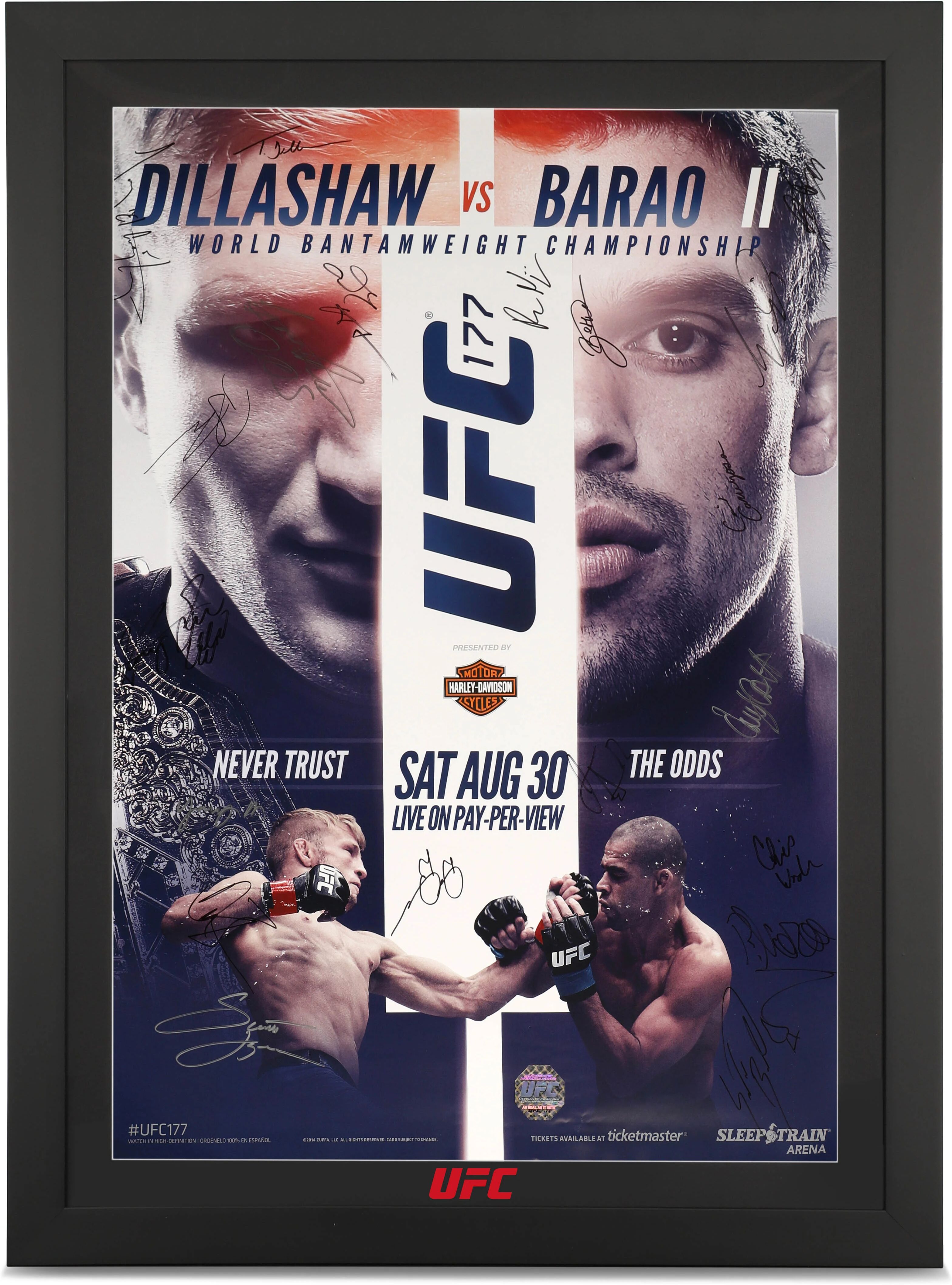 UFC Collectibles UFC 177: Dillashaw vs Soto Autographed Event Poster