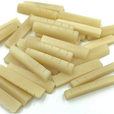 Unbranded 10pcs Unbleached Slotted Bone Nut Saddle Bridge 43x6... Unbranded 10pcs Unbleached Slotted Bone Nut Saddle Bridge 43x6...
