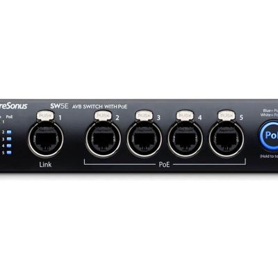 PreSonus Presonus SW5E 5-Port AVB Switch w/PoE PreSonus Presonus SW5E 5-Port AVB Switch w/PoE
