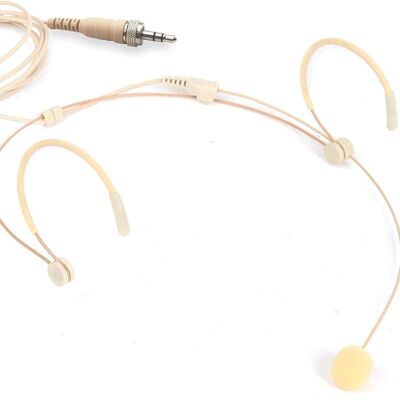 Unbranded Beige Wired Headworn Microphone,Daul Ear Hook Mic,Co... Unbranded Beige Wired Headworn Microphone,Daul Ear Hook Mic,Co...