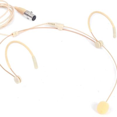 Unbranded Beige Wired Headworn Microphone,Daul Ear Hook Mic,Co... Unbranded Beige Wired Headworn Microphone,Daul Ear Hook Mic,Co...