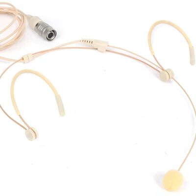 Unbranded Beige Wired Headworn Microphone,Daul Ear Hook Mic,Co... Unbranded Beige Wired Headworn Microphone,Daul Ear Hook Mic,Co...