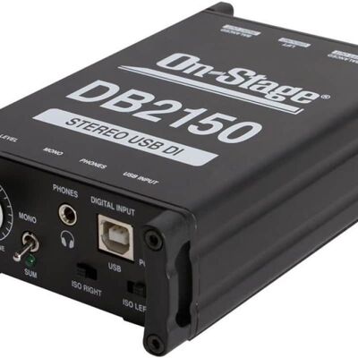 On-Stage DB2150 Passive Stereo USB DI Box On-Stage DB2150 Passive Stereo USB DI Box