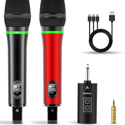 Unbranded Wireless Microphone, 240FT Rechargeable UHF Metal Du... Unbranded Wireless Microphone, 240FT Rechargeable UHF Metal Du...