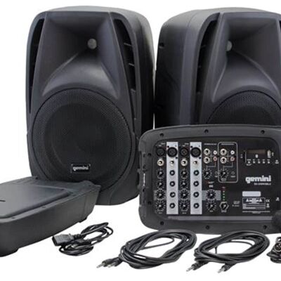 Gemini ES 210MXBLU Dual 10 Inch Loudspeaker w/Mxr Gemini ES 210MXBLU Dual 10 Inch Loudspeaker w/Mxr