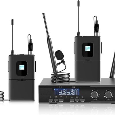 Unbranded Wireless Lavalier Microphone System, Dual UHF Cordle... Unbranded Wireless Lavalier Microphone System, Dual UHF Cordle...