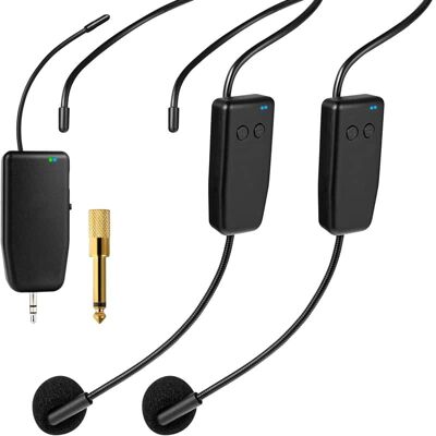 Unbranded Wireless Microphone System for 2 People,160ft Range,... Unbranded Wireless Microphone System for 2 People,160ft Range,...