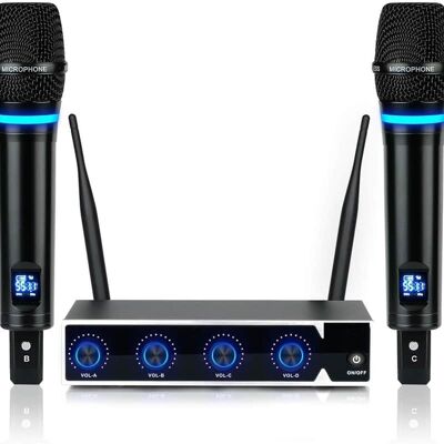 Unbranded 4 Channel Rechargeable Wireless Microphone System, P... Unbranded 4 Channel Rechargeable Wireless Microphone System, P...