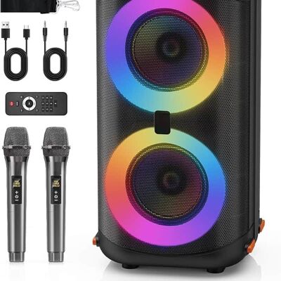 Unbranded Karaoke Machine with 2 Wireless Microphones, Portabl... Unbranded Karaoke Machine with 2 Wireless Microphones, Portabl...
