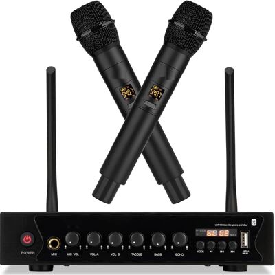 Unbranded Wireless Microphone System, 262ft Range UHF Dual Cor... Unbranded Wireless Microphone System, 262ft Range UHF Dual Cor...