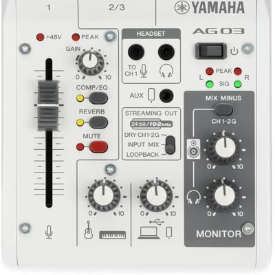 2022 Yamaha AG03MK2 W 2022 Yamaha AG03MK2 W