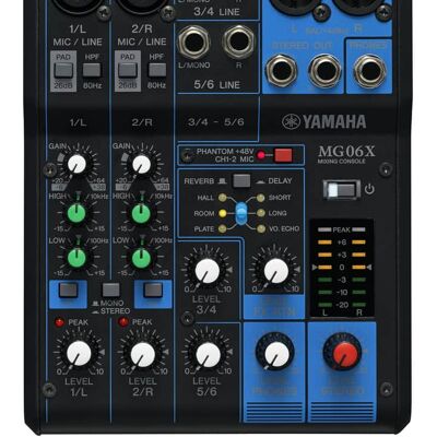 Yamaha MG06X 6 Channel Mixer with SPX Effects Yamaha MG06X 6 Channel Mixer with SPX Effects