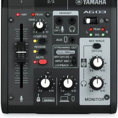 2022 Yamaha AG03MK2 B 2022 Yamaha AG03MK2 B