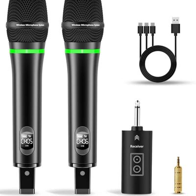Unbranded Rechargeable Wireless Microphone, Dual Metal Cordles... Unbranded Rechargeable Wireless Microphone, Dual Metal Cordles...
