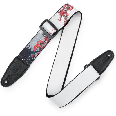 Levy's Levy's 2" POLY STRAP W/CHERRY BLOSSOM Levy's Levy's 2" POLY STRAP W/CHERRY BLOSSOM