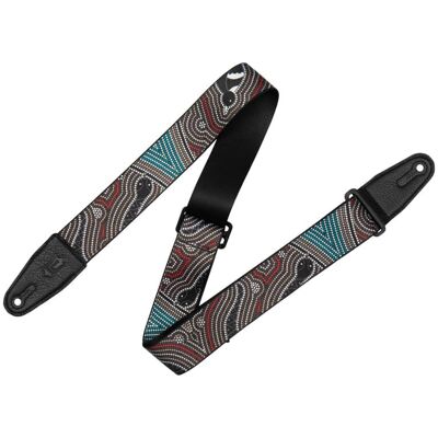 Levy's 2" Poly Down Under Guitar Strap - Bird & Snake Design Levy's 2" Poly Down Under Guitar Strap - Bird & Snake Design