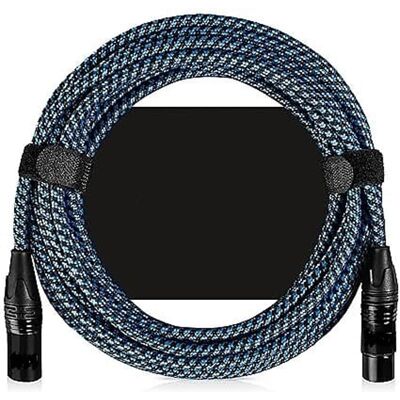 Unbranded Microphone Cable 25 ft - Blue XLR Male to Female Mic... Unbranded Microphone Cable 25 ft - Blue XLR Male to Female Mic...
