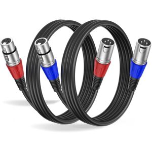 Unbranded XLR Cables 6Ft 2 Pack, 3 Pin XLR Male to Female Cabl...