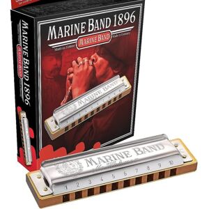 Hohner 1896BX-A Marine Band Key of A Boxed Package Harmonica