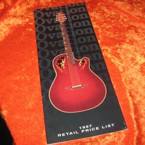 Ovation Price Catalog w/ Models From 1997