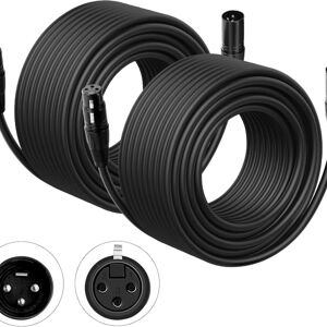 Unbranded DMX Cable 100 ft, 2 Pack Flexible 3 Pin Signal XLR M...
