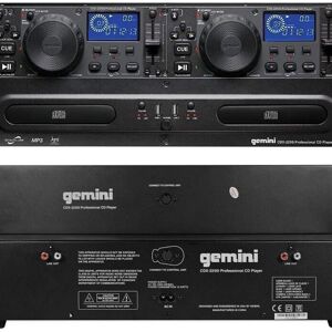 Gemini CDX-2250i Pro DJ Dual Two Deck Rack Mount CD/MP3 Media ...