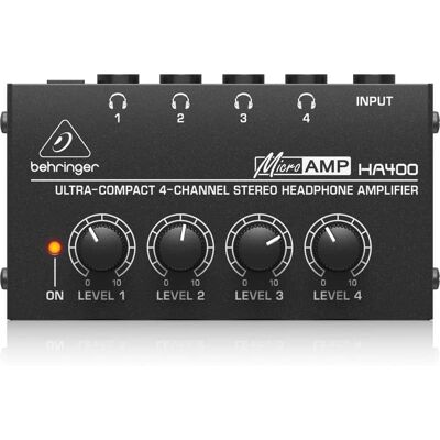 Behringer Behringer MicroAMP HA400 4 Channel Stereo Headphone... Behringer Behringer MicroAMP HA400 4 Channel Stereo Headphone...