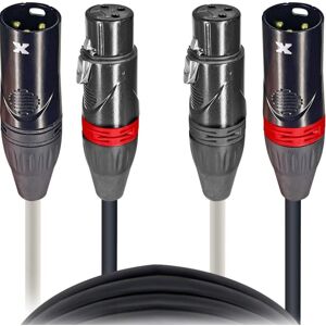 ProX XC-DXLR05 5' Ft. Balanced Dual XLR-M to Dual XLR-F High P...