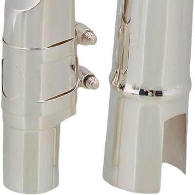 Unbranded Silver Nickel-plated B-flat Soprano Saxophone Mouthp... Unbranded Silver Nickel-plated B-flat Soprano Saxophone Mouthp...
