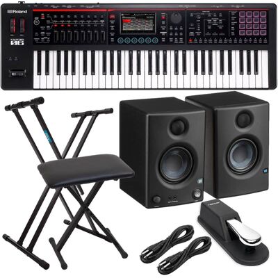 Unknown Roland Fantom-06 61-Key Keyboard, Keyboard Stand, Benc... Unknown Roland Fantom-06 61-Key Keyboard, Keyboard Stand, Benc...