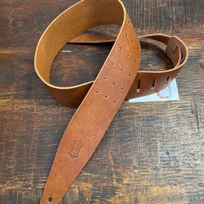 Levy's MV317ONX-TAN - 2.5" Veg Tan Leather Guitar Strap w/Meta... Levy's MV317ONX-TAN - 2.5" Veg Tan Leather Guitar Strap w/Meta...
