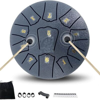 Unbranded Steel Tongue Drum 6 Inches 11 Notes D Major Steel Dr... Unbranded Steel Tongue Drum 6 Inches 11 Notes D Major Steel Dr...