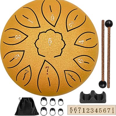Unbranded Steel Tongue Drum 11 Notes 6 Inches Hand Drum Healin... Unbranded Steel Tongue Drum 11 Notes 6 Inches Hand Drum Healin...