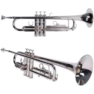 Unbranded Hot Sale B Flat Silver Bb Trumpet For Concert Band W... Unbranded Hot Sale B Flat Silver Bb Trumpet For Concert Band W...
