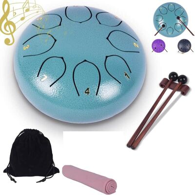 Unbranded Steel Tongue Drum - 6 Inches 8 Notes Rain Drum - Met... Unbranded Steel Tongue Drum - 6 Inches 8 Notes Rain Drum - Met...