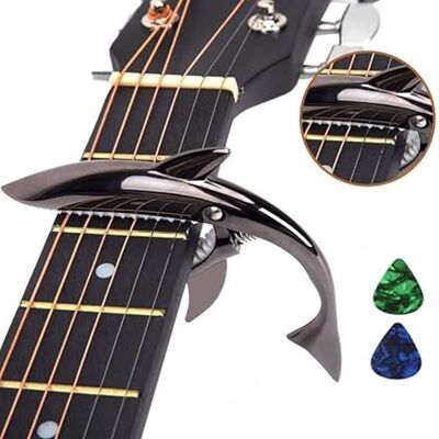 Unbranded Zinc Alloy Guitar Capo Shark Capo for Acoustic and E... Unbranded Zinc Alloy Guitar Capo Shark Capo for Acoustic and E...