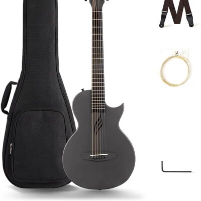 Unbranded Carbon Fiber 35-Inch Acoustic Travel Guitar, Black L... Unbranded Carbon Fiber 35-Inch Acoustic Travel Guitar, Black L...