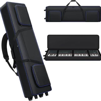 Unbranded 88 Key Keyboard Case With Wheels Portable Padded 88... Unbranded 88 Key Keyboard Case With Wheels Portable Padded 88...
