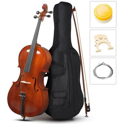 Unbranded Full-Size Cello, Beginner Cello 4/4, Acoustic Cello ... Unbranded Full-Size Cello, Beginner Cello 4/4, Acoustic Cello ...