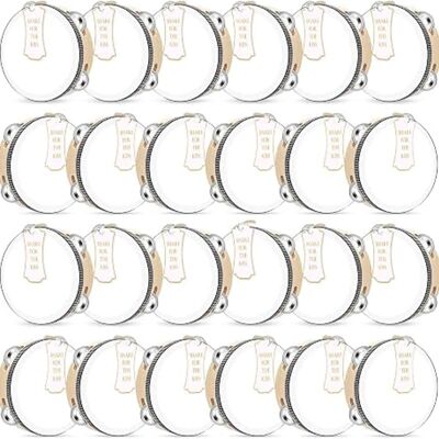 Unbranded 24 Set 6 Inch Tambourine for Adults Wooden Hand Held... Unbranded 24 Set 6 Inch Tambourine for Adults Wooden Hand Held...
