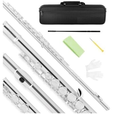 Unbranded Closed Hole 16 Keys Flute, Silver-plated C Flutes fo... Unbranded Closed Hole 16 Keys Flute, Silver-plated C Flutes fo...