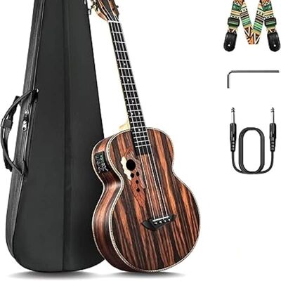Unbranded Ebony Wood Baritone Ukulele 30inch Wood LCD Color Di... Unbranded Ebony Wood Baritone Ukulele 30inch Wood LCD Color Di...
