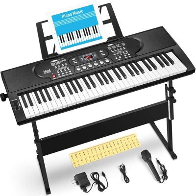 Unbranded 61 Key Keyboard Piano with Stand, Portable Electric ... Unbranded 61 Key Keyboard Piano with Stand, Portable Electric ...