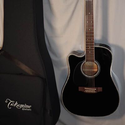 Takamine EF381DX LH Deluxe 12 String Dreadnought Cutaway Left-... Takamine EF381DX LH Deluxe 12 String Dreadnought Cutaway Left-...