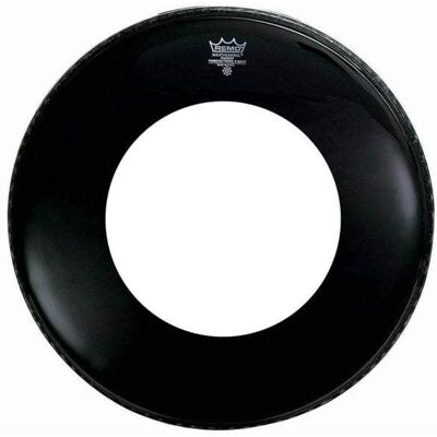 Remo Powerstroke 3 Ebony Bass Drum Head with 10" Pre-Cut Cente... Remo Powerstroke 3 Ebony Bass Drum Head with 10" Pre-Cut Cente...