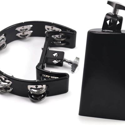 Unbranded 7 Inch Cowbell & Mountable Tambourine Kit, Cowbe... Unbranded 7 Inch Cowbell & Mountable Tambourine Kit, Cowbe...
