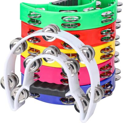 Unbranded 6 Pack 9" Half Moon Handheld Tambourine, Tambourine ... Unbranded 6 Pack 9" Half Moon Handheld Tambourine, Tambourine ...