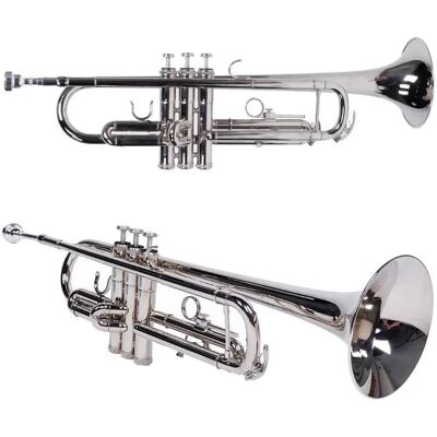 Unbranded Hot Sale B Flat Silver Bb Trumpet for Concert Band w... Unbranded Hot Sale B Flat Silver Bb Trumpet for Concert Band w...
