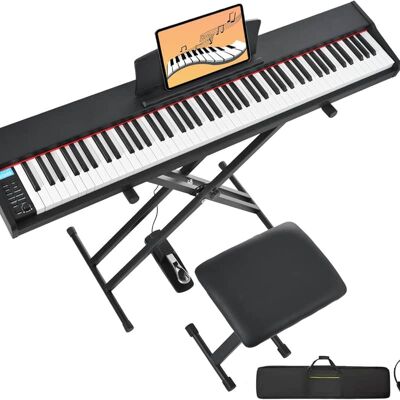 Unbranded Digital Piano 88 Key Weighted with Piano Bench, 88 K... Unbranded Digital Piano 88 Key Weighted with Piano Bench, 88 K...